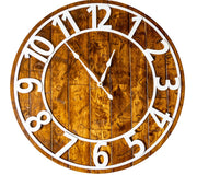 24" brown and white wooden wall clock steampunk distressed image 7