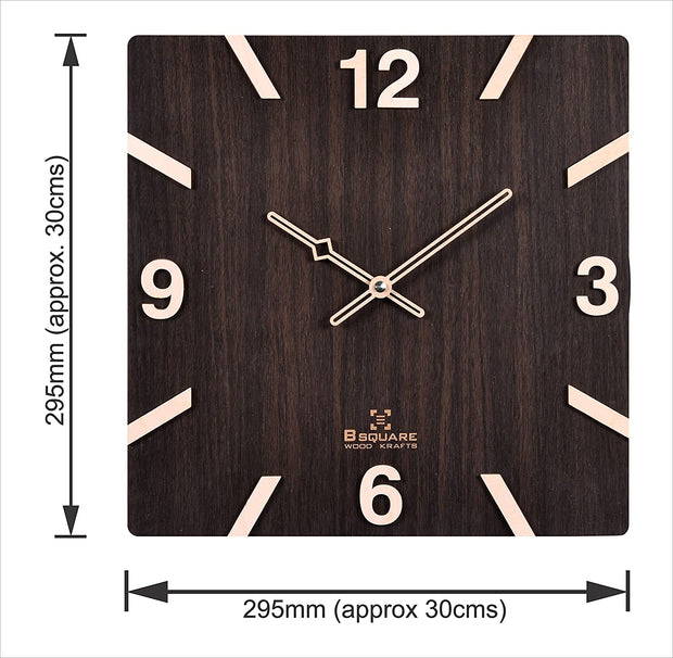 Square Brown Wall Clock image 2