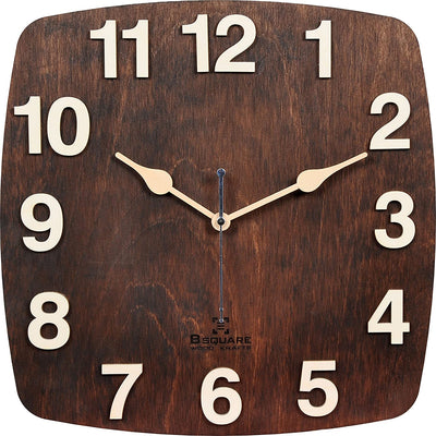 Dark Walnut Square Wall Clock image 0