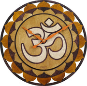 Om Handcrafted Wooden Wall Clock for Yoga or Meditation Room image 2