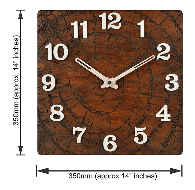 Brown  Wood Handcrafted Wall Clock image 2