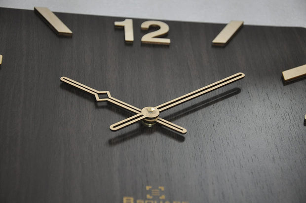 Square Brown Wall Clock image 1