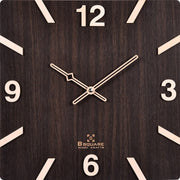 Square Brown Wall Clock image 0