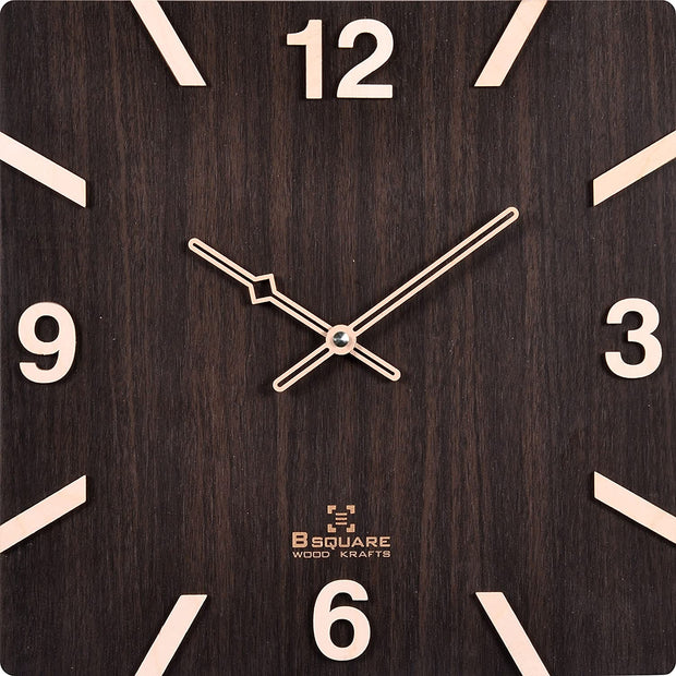 Square Brown Wall Clock image 0