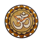 Om Handcrafted Wooden Wall Clock for Yoga or Meditation Room image 0