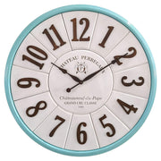 White Vintage Farmhouse Wood Wall Clock image 0
