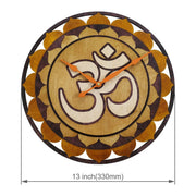 Om Handcrafted Wooden Wall Clock for Yoga or Meditation Room image 1