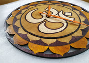 Om Handcrafted Wooden Wall Clock for Yoga or Meditation Room image 6