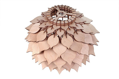 WhiteLeaf Wooden Lotus Chandelier image 0