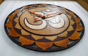 Om Handcrafted Wooden Wall Clock for Yoga or Meditation Room image 5