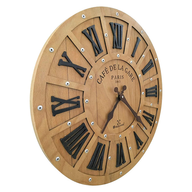 Peach Wood Wall Clock image 1
