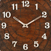 Brown  Wood Handcrafted Wall Clock image 0