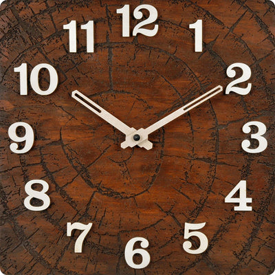 Brown  Wood Handcrafted Wall Clock image 0