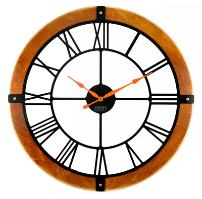 Handcrafted Large Wall Clock with Roman Numeral 24" image 0