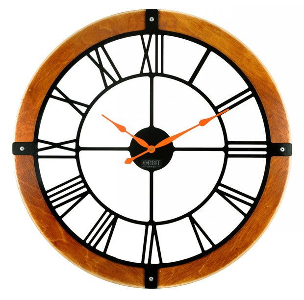 Handcrafted Large Wall Clock with Roman Numeral 24" image 0