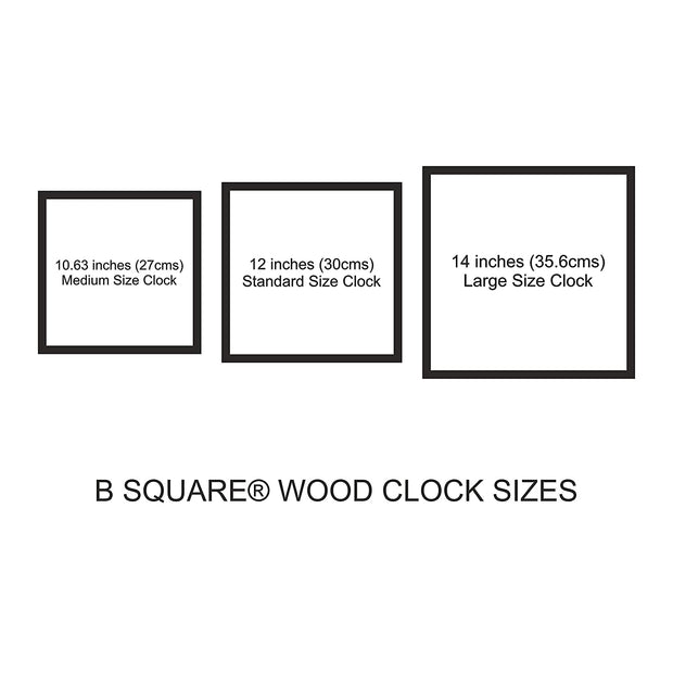 Square Glass Cover Radium Wall Clock image 3